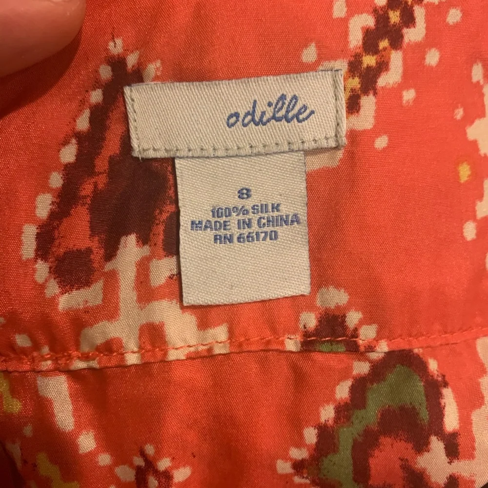 ANTHROPOLOGIE Odille Coral Silk Strappy Tank Top - Picture 3 of 5